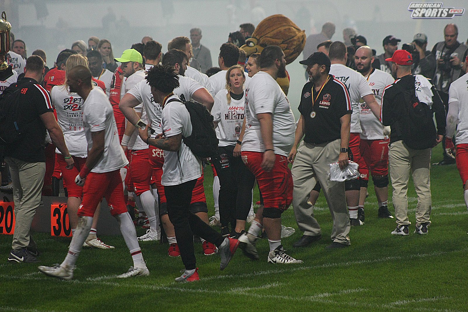 German Bowl XLI New Yorker Lions Braunschweig vs. Schwäbisch Hall Unicorns 10:07  12.10.19 Tribünensicht
