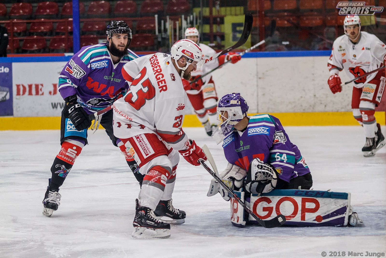 Oberliga Eishockey: Wohnbau Moskitos Essen vs Halle Saale Bulls	5:4 21.09.2018