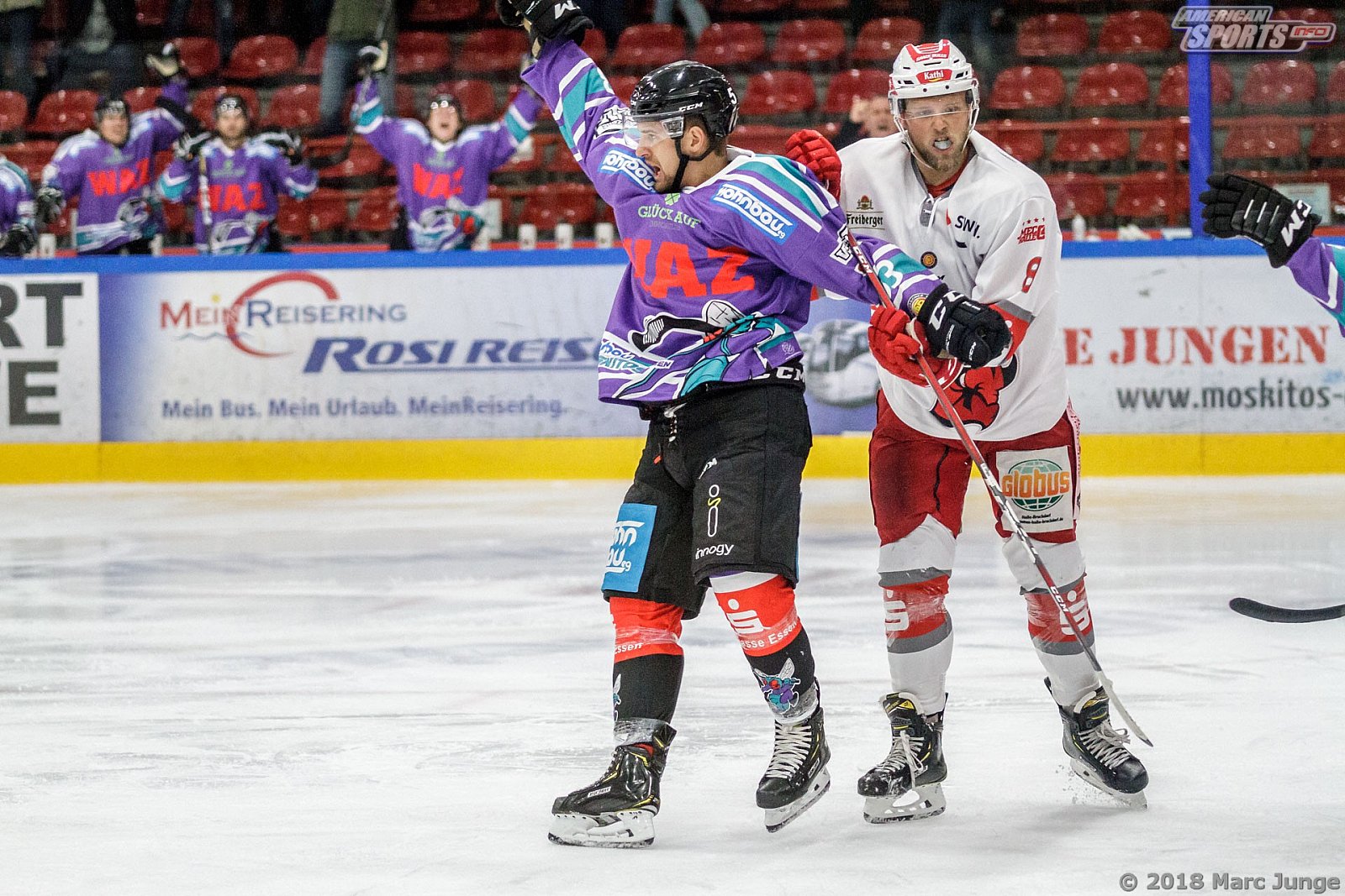 Oberliga Eishockey: Wohnbau Moskitos Essen vs Halle Saale Bulls	5:4 21.09.2018