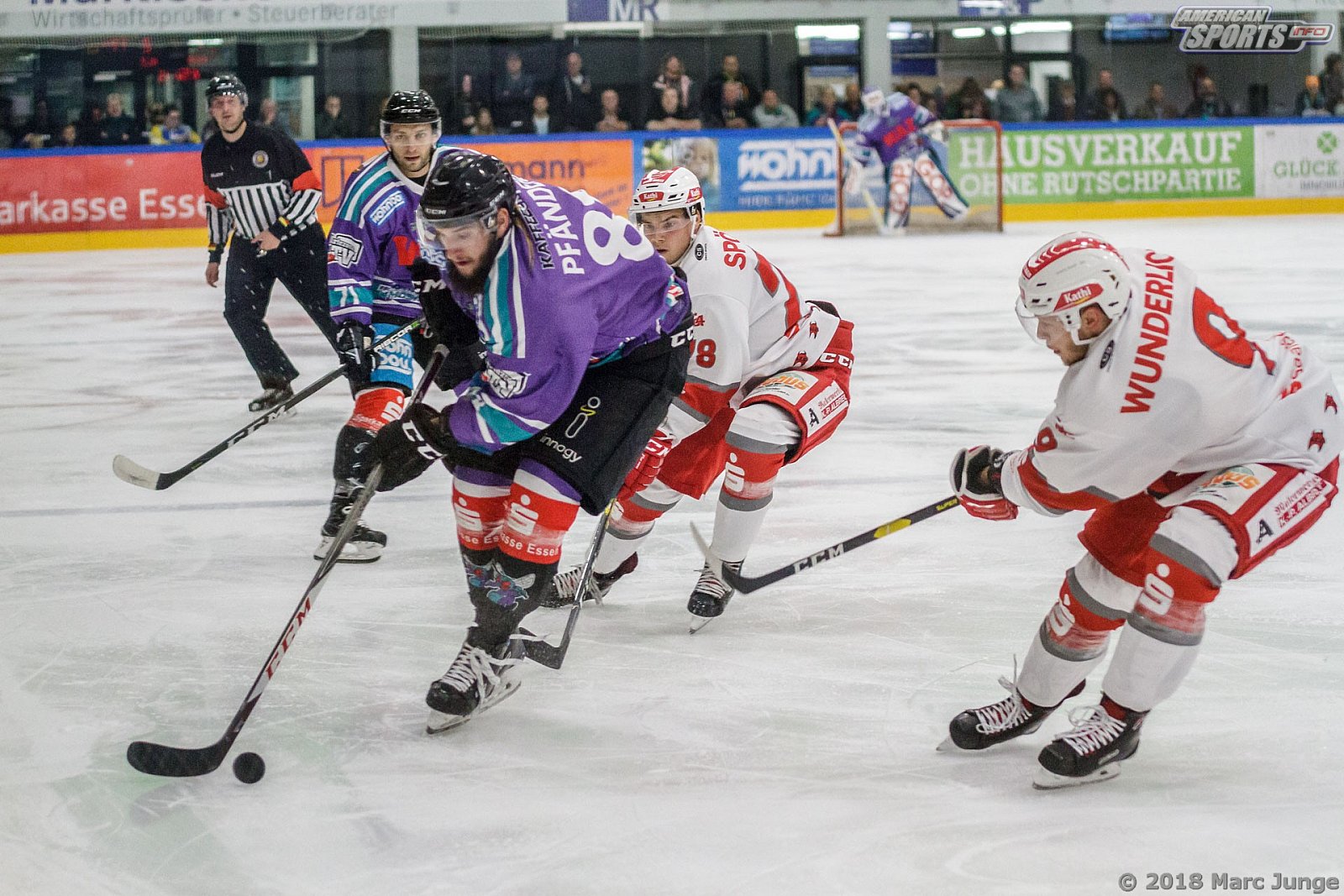 Oberliga Eishockey: Wohnbau Moskitos Essen vs Halle Saale Bulls	5:4 21.09.2018