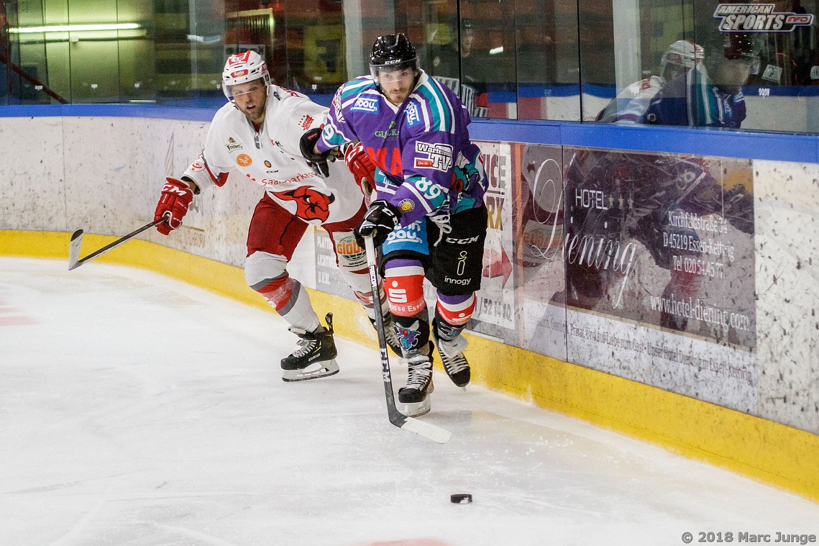 Oberliga Eishockey: Wohnbau Moskitos Essen vs Halle Saale Bulls	5:4 21.09.2018