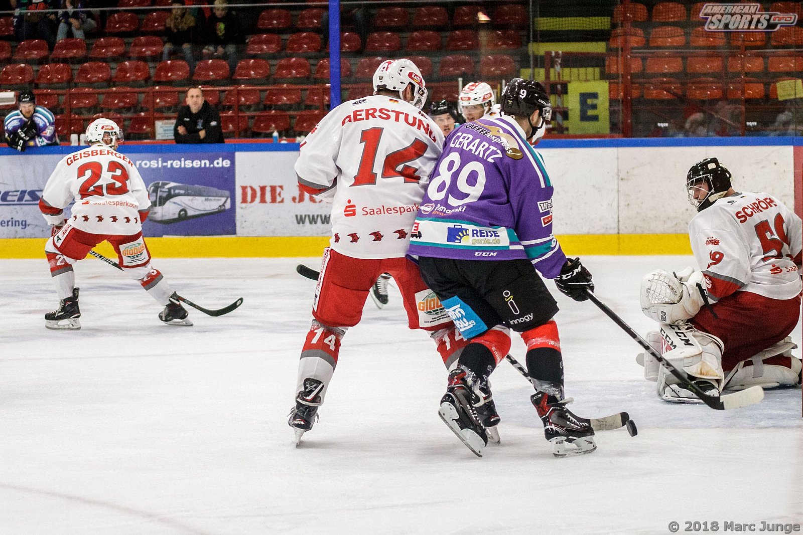Oberliga Eishockey: Wohnbau Moskitos Essen vs Halle Saale Bulls	5:4 21.09.2018