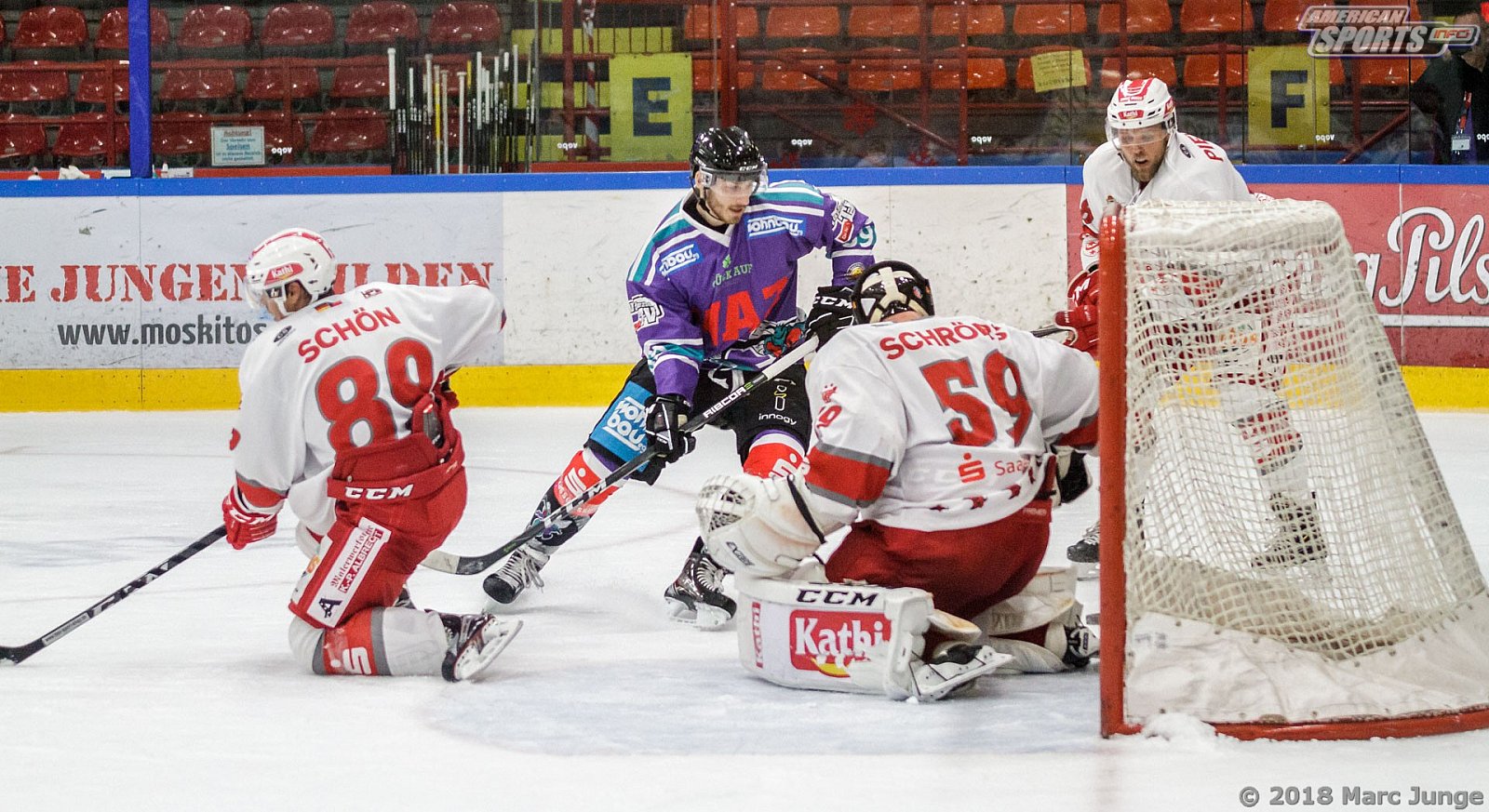 Oberliga Eishockey: Wohnbau Moskitos Essen vs Halle Saale Bulls	5:4 21.09.2018
