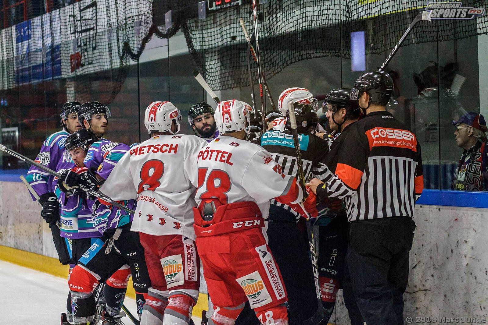 Oberliga Eishockey: Wohnbau Moskitos Essen vs Halle Saale Bulls	5:4 21.09.2018
