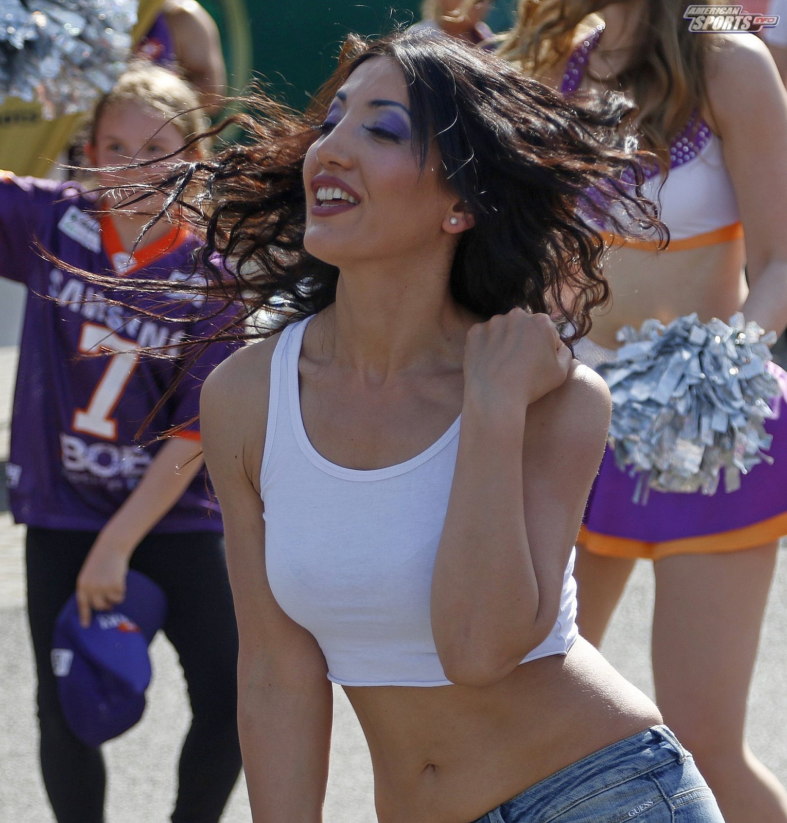 Die Frankfurt Universe Cheerleader beim Heimspiel gegen die Schwäbisch Hall Unicorns am 01.06.2019