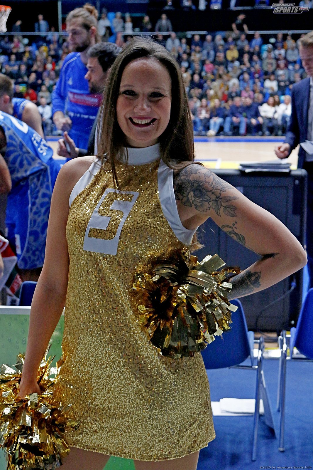 Das Skyliners Danceteam beim Heimspiel gegen die Jobstairs Giessen 46ers am 04.01.2019