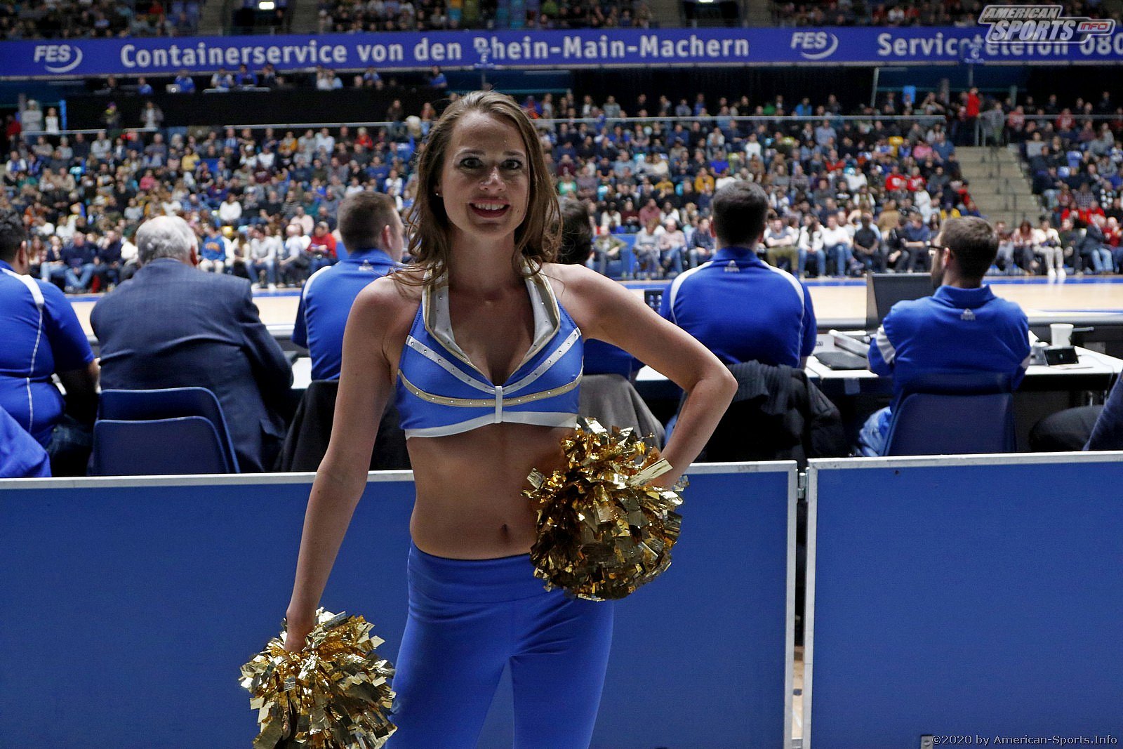 Das Skyliners Danceteam beim Heimspiel gegen die Jobstairs Giessen 46ers am 04.01.2019