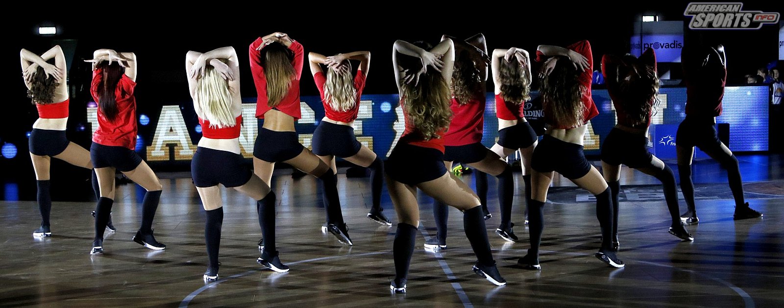 Das Frankfurt Skyliners Danceteam beim BBL Heimspiel gegen MHP Riesen Ludwigsburg am 10.02.2019