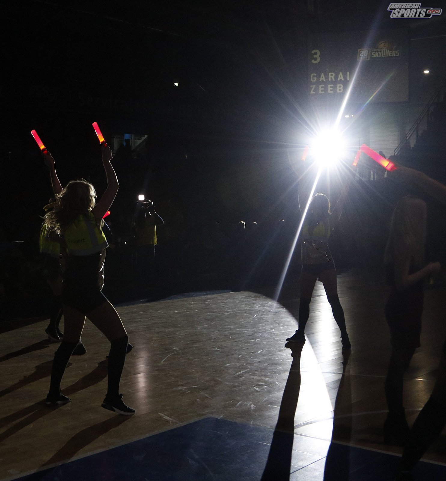 Das Frankfurt Skyliners Danceteam beim BBL Heimspiel gegen Alba Berlin am 03.03.2019