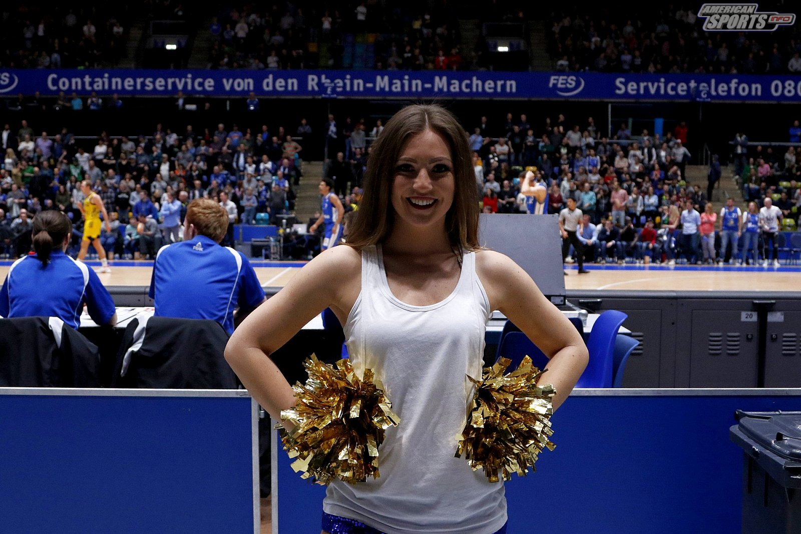 Das Frankfurt Skyliners Danceteam beim BBL Heimspiel gegen Alba Berlin am 03.03.2019