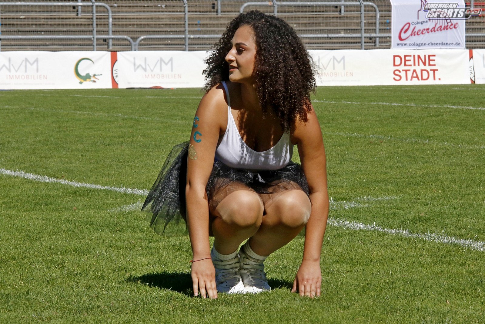 Die Cologne Cheerdance Cheerleader beim Heimspiel gegen die Berlin Rebels am 29.06.2019