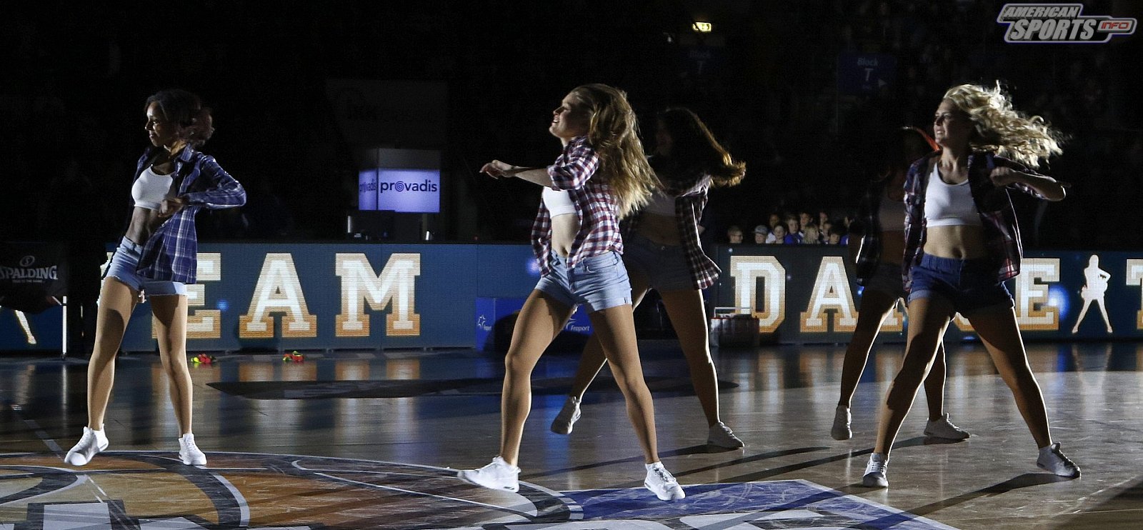 Das Frankfurt Skyliners Danceteam beim BBL Heimspiel gegen s.Oliver Würzburg am 17.03.2019