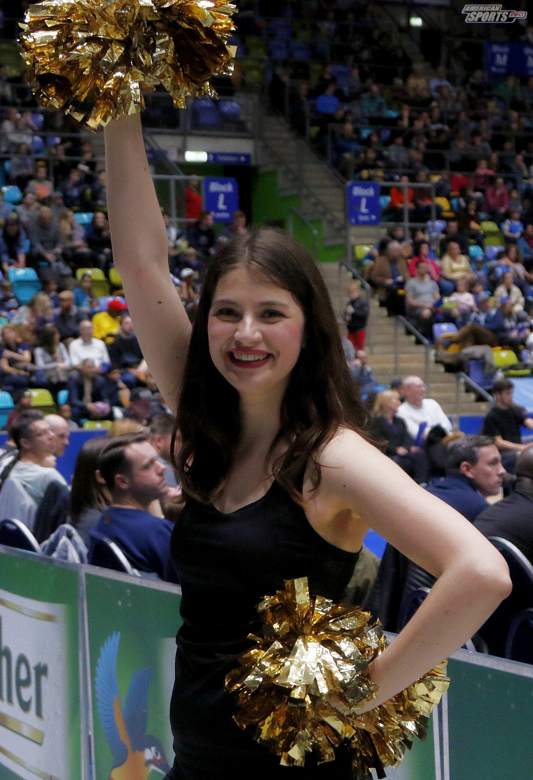 Das Frankfurt Skyliners Danceteam beim BBL Heimspiel gegen s.Oliver Würzburg am 17.03.2019