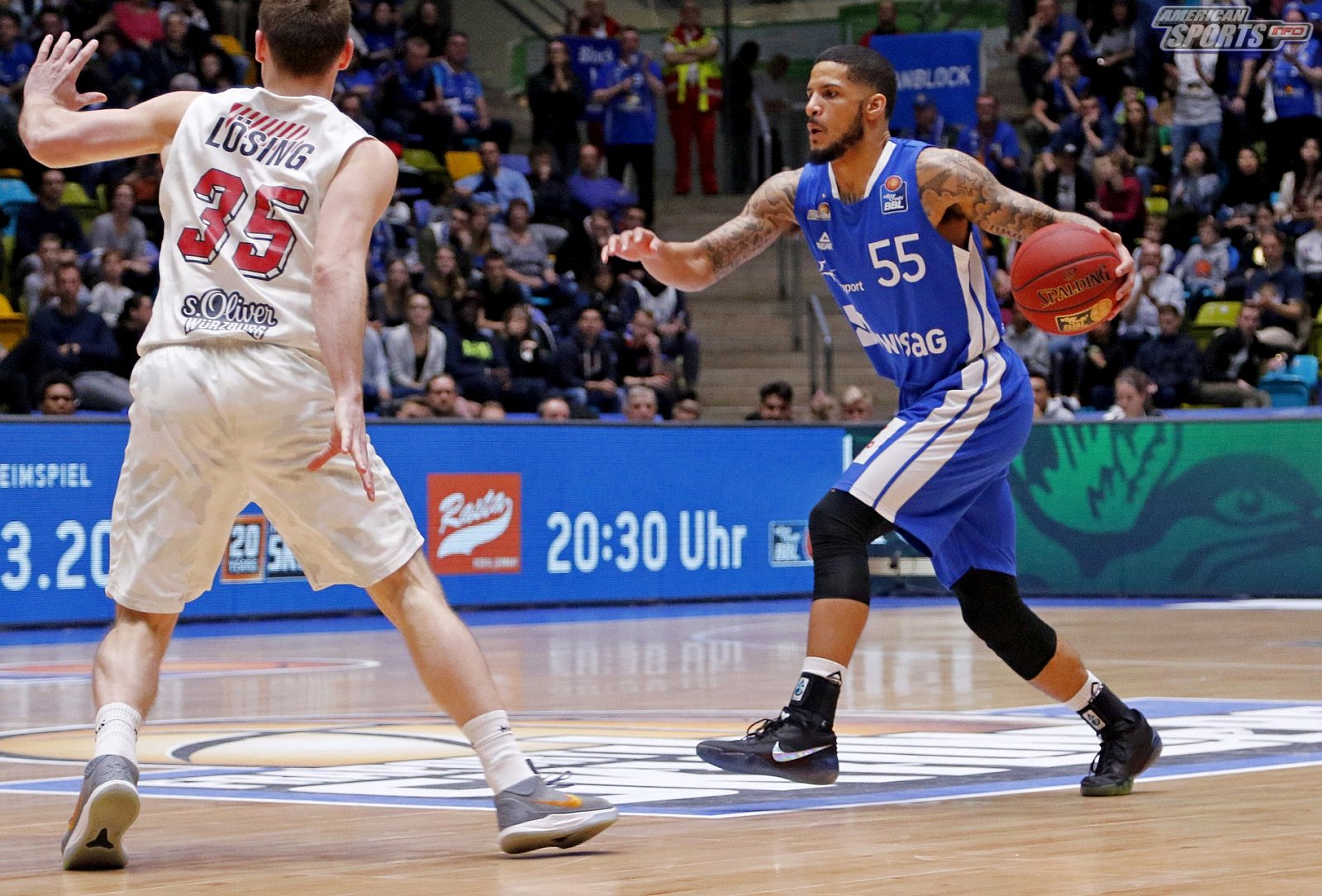 BBL: Fraport Skyliners Frankfurt vs s.Oliver Würzburg 77:91 17.03.2019