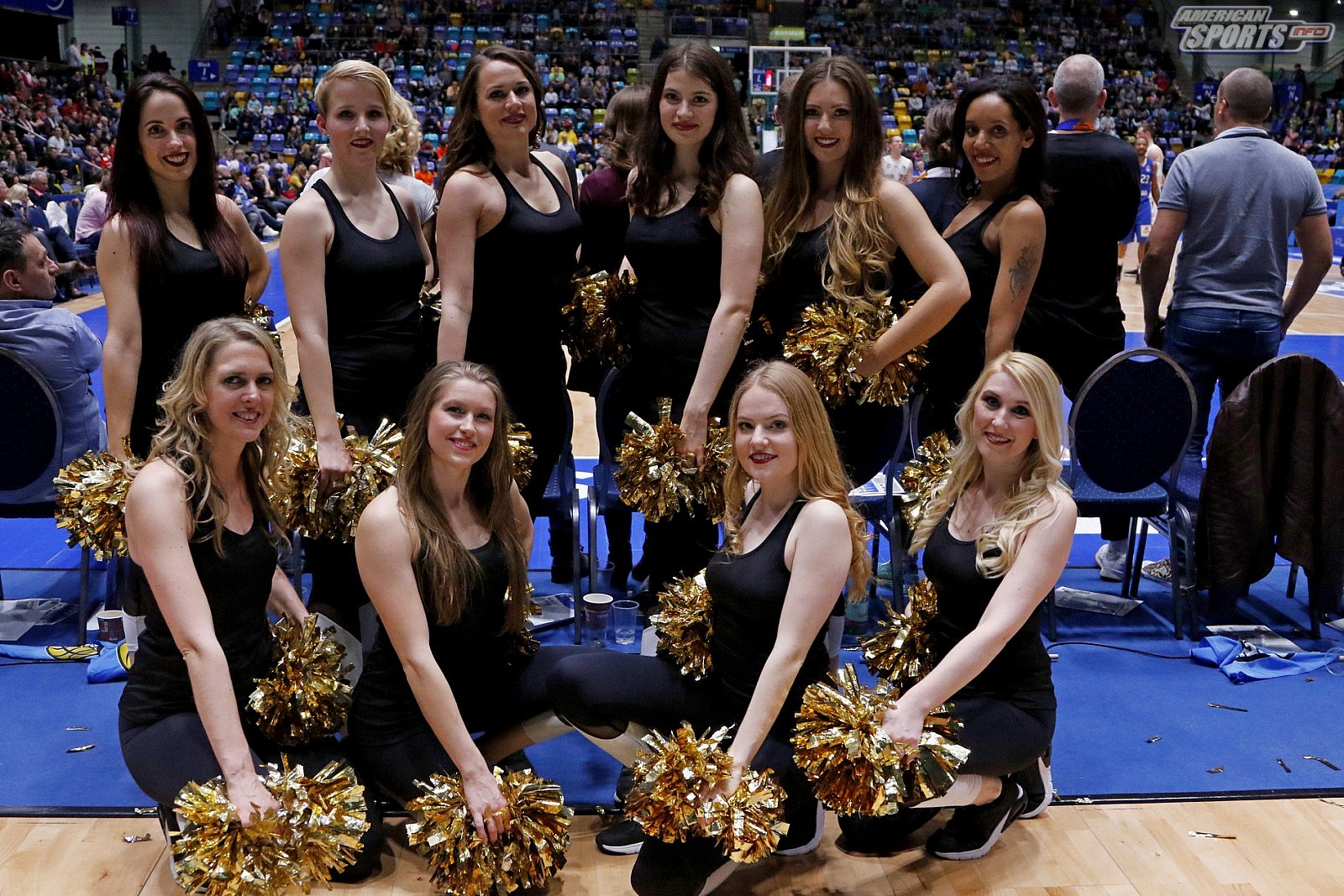 Das Frankfurt Skyliners Danceteam beim BBL Heimspiel gegen s.Oliver Würzburg am 17.03.2019