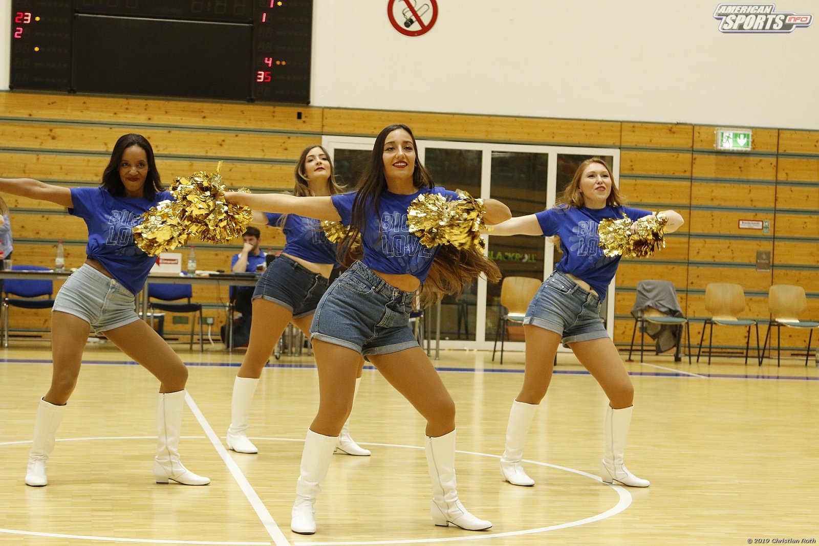 Das Skyliners Danceteam beim Benefizspiel gegen Ratiopharm Ulm am 15.09.2019