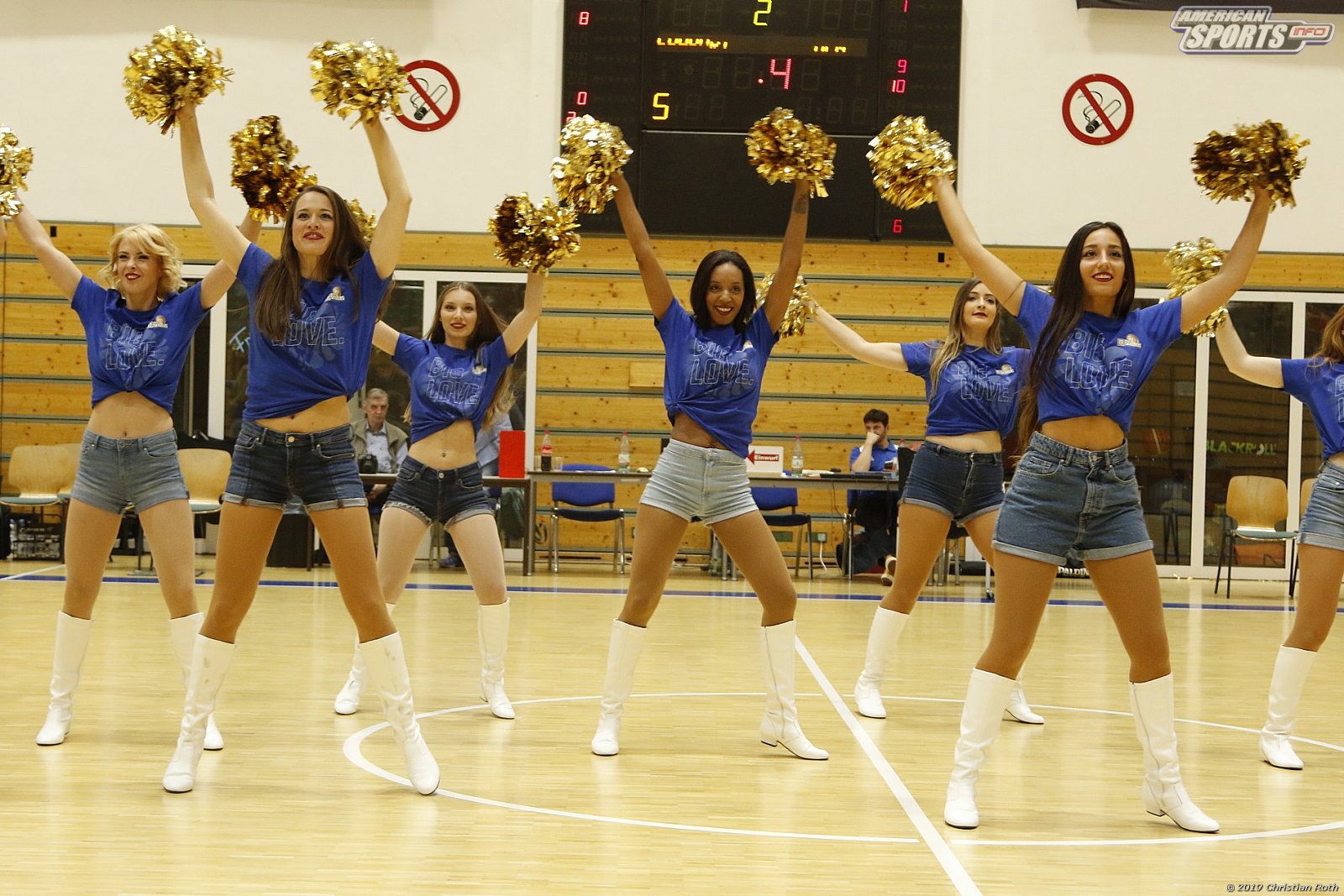 Das Skyliners Danceteam beim Benefizspiel gegen Ratiopharm Ulm am 15.09.2019
