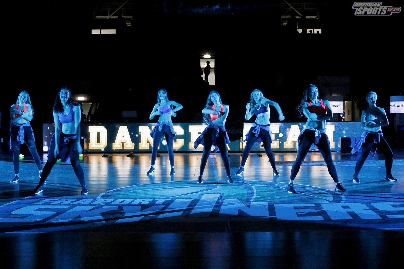 Das Frankfurt Skyliners Danceteam beim BBL Heimspiel gegen Rasta Vechta am 29.03.2019