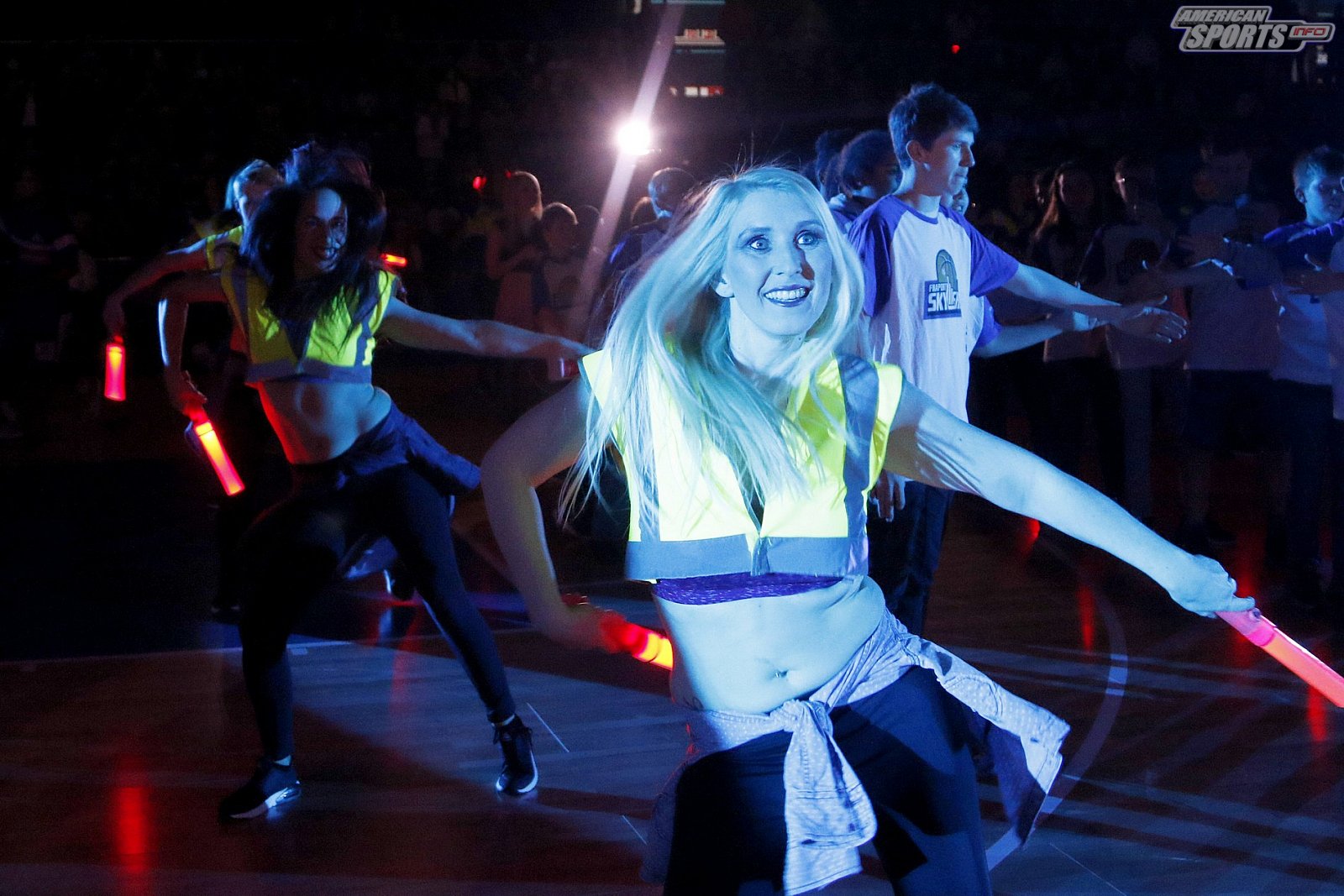 Das Frankfurt Skyliners Danceteam beim BBL Heimspiel gegen Rasta Vechta am 29.03.2019