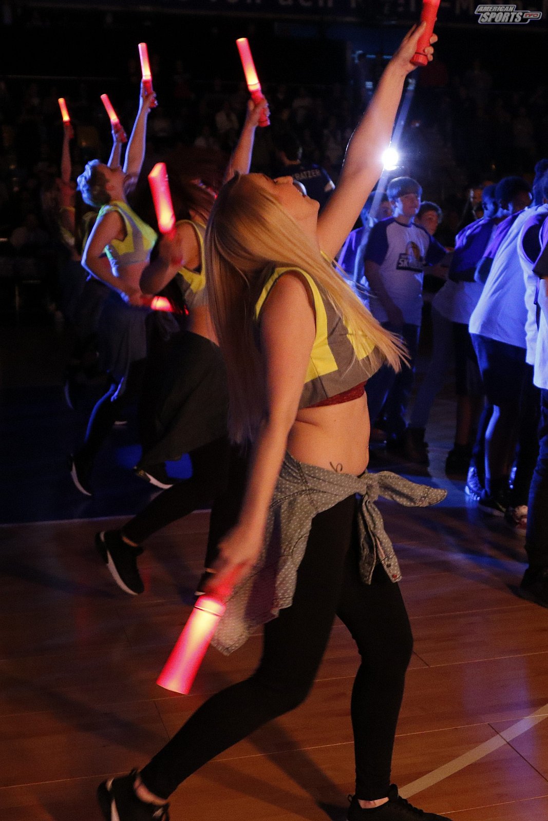Das Frankfurt Skyliners Danceteam beim BBL Heimspiel gegen Rasta Vechta am 29.03.2019
