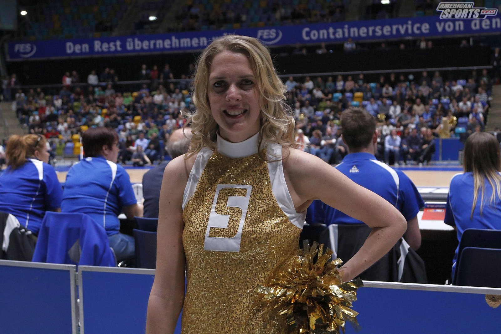 Das Frankfurt Skyliners Danceteam beim BBL Heimspiel gegen Rasta Vechta am 29.03.2019