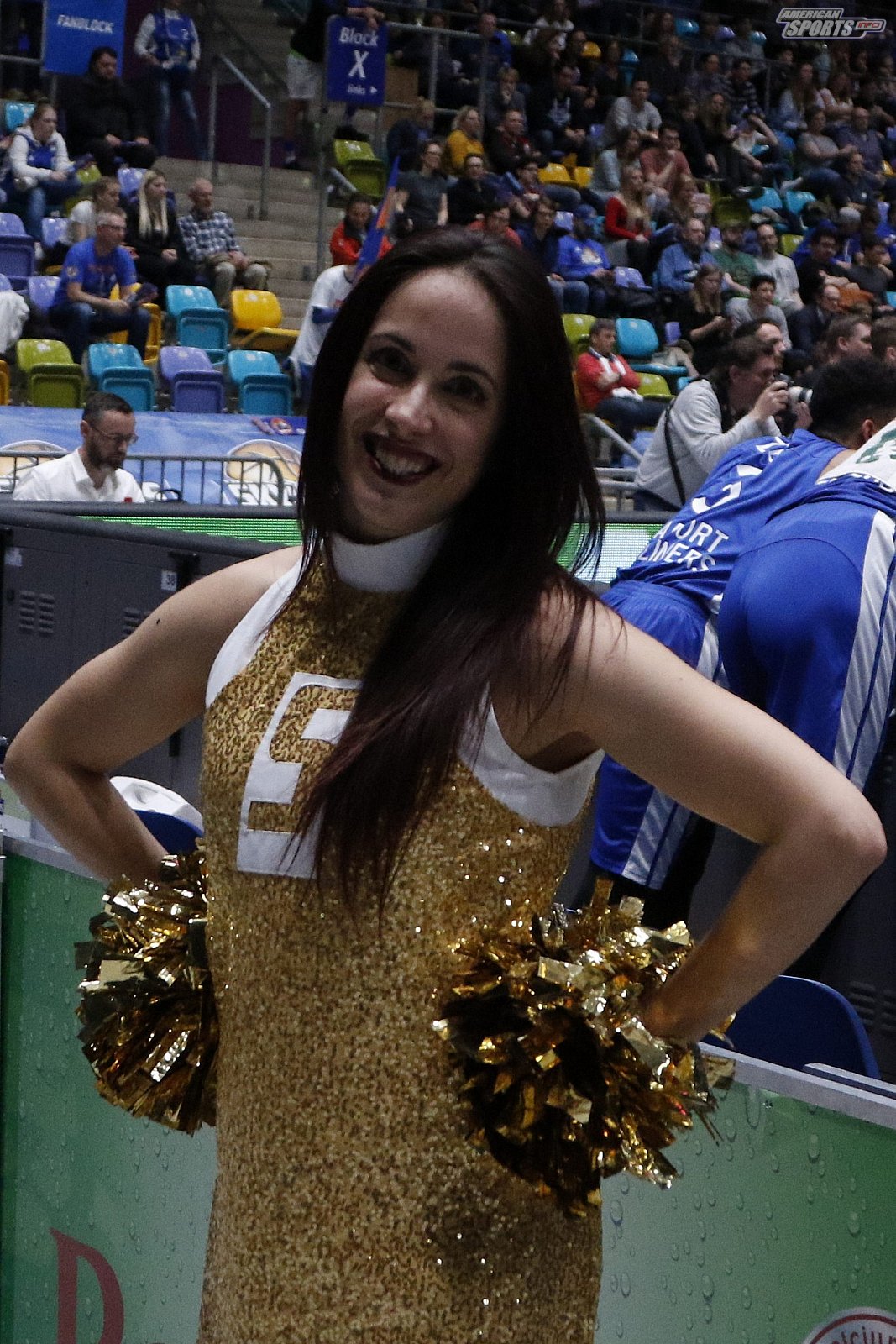 Das Frankfurt Skyliners Danceteam beim BBL Heimspiel gegen Rasta Vechta am 29.03.2019