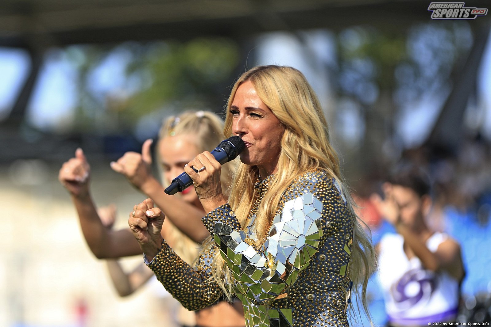 ELF: Die Frankfurt Galaxy Dancers und Loona beim Heimspiel gegen die Raiders Tirol am 28.08.2022