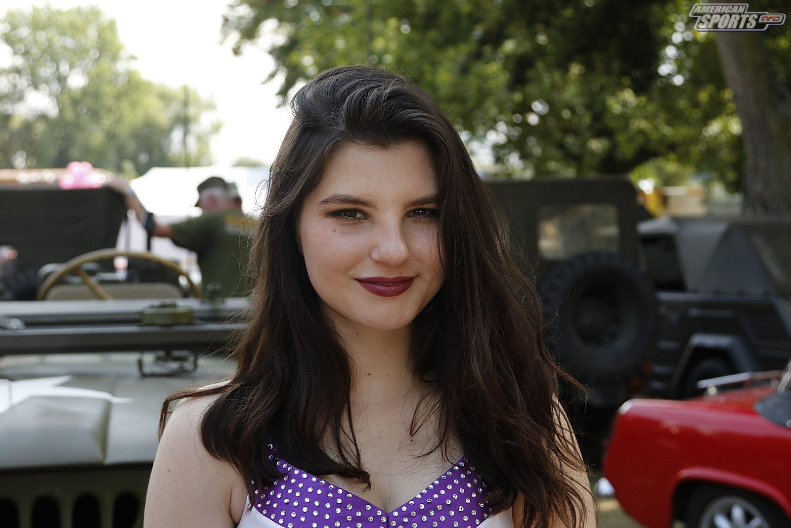 Die Frankfurt Universe Cheerleader bei der Oldtimer Ausstellung in Frankfurt Höchst 07.07.2019