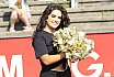 Die Cologne Crocodiles und Düsseldorf Pantherettes Cheerleader beim GFL Spiel der Düsseldorf Panther gegen die Cologne Crocodiles am 20.08.2022