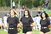 Die Cologne Crocodiles und Düsseldorf Pantherettes Cheerleader beim GFL Spiel der Düsseldorf Panther gegen die Cologne Crocodiles am 20.08.2022