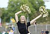 Die Cologne Crocodiles und Düsseldorf Pantherettes Cheerleader beim GFL Spiel der Düsseldorf Panther gegen die Cologne Crocodiles am 20.08.2022