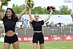 Die Cologne Crocodiles und Düsseldorf Pantherettes Cheerleader beim GFL Spiel der Düsseldorf Panther gegen die Cologne Crocodiles am 20.08.2022