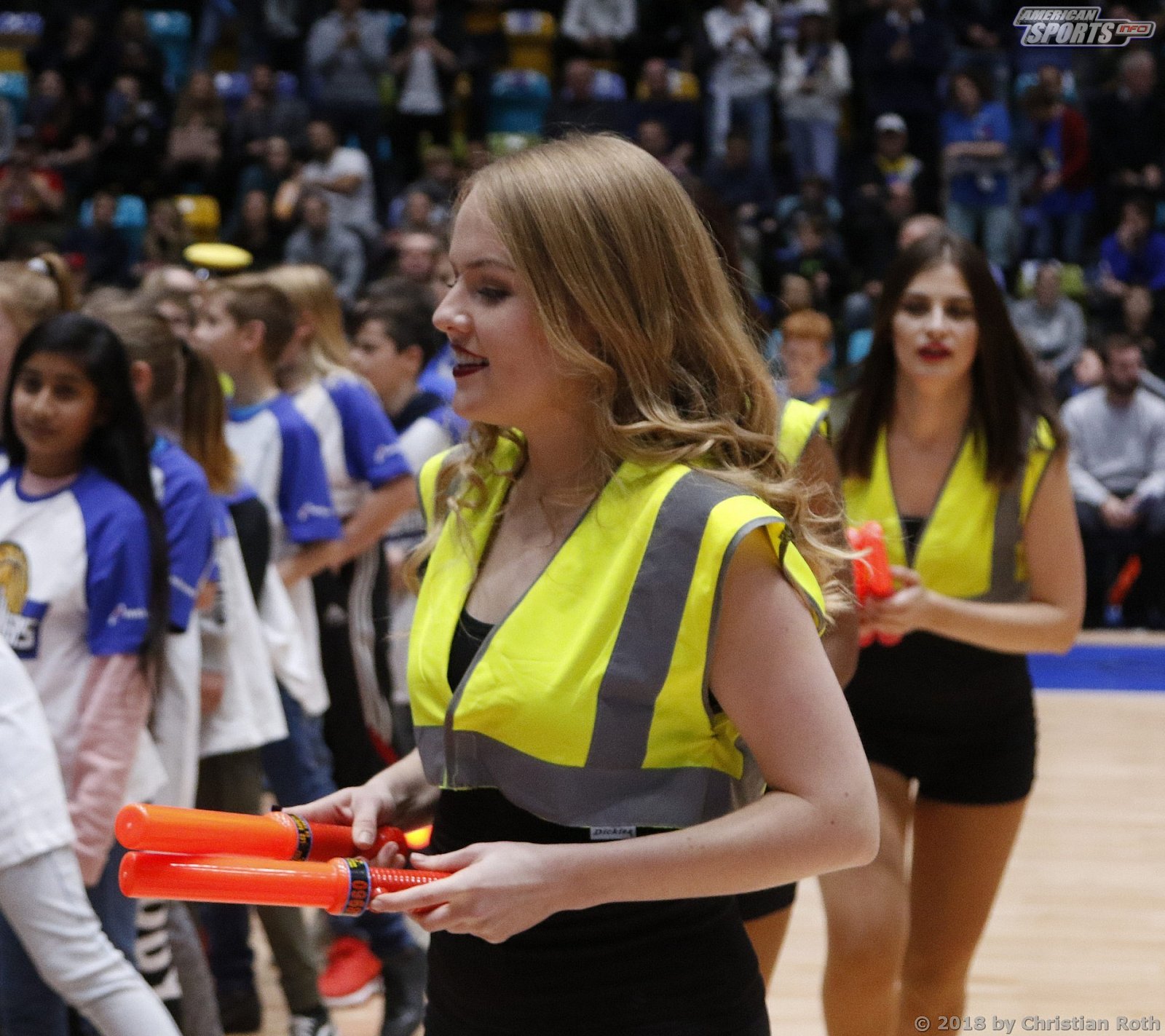 Das Frankfurt Skyliners Danceteam beim Heimspiel gegen Basketball Löwen Braunschweig am 24.11.2018