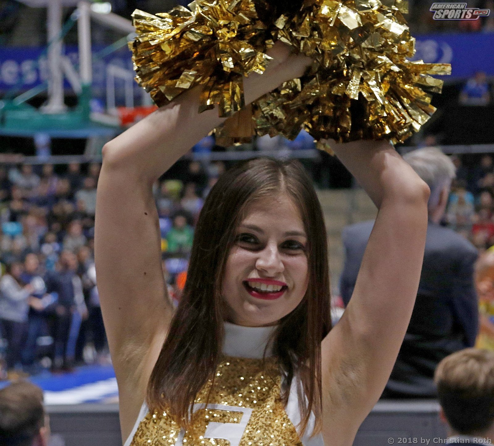Das Frankfurt Skyliners Danceteam beim Heimspiel gegen Basketball Löwen Braunschweig am 24.11.2018