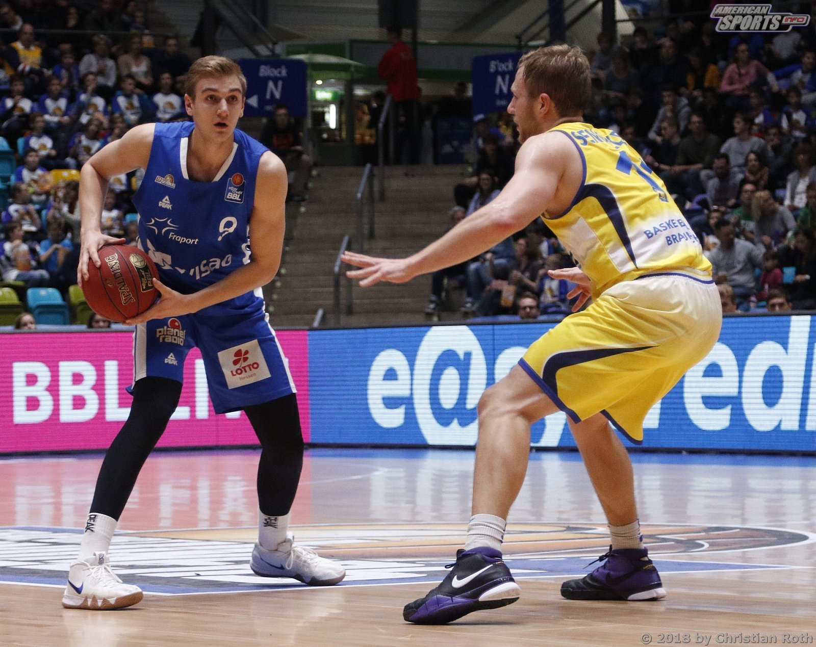 BBL: Fraport Skyliners Frankfurt vs Basketball Löwen Braunschweig 82:77 24.11.2018
