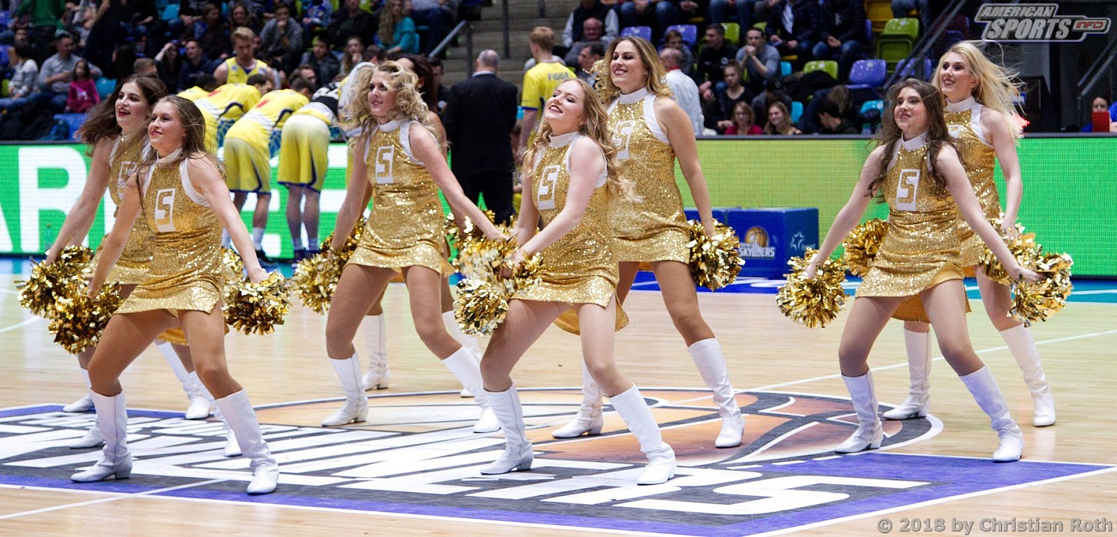 Das Frankfurt Skyliners Danceteam beim Heimspiel gegen Basketball Löwen Braunschweig am 24.11.2018