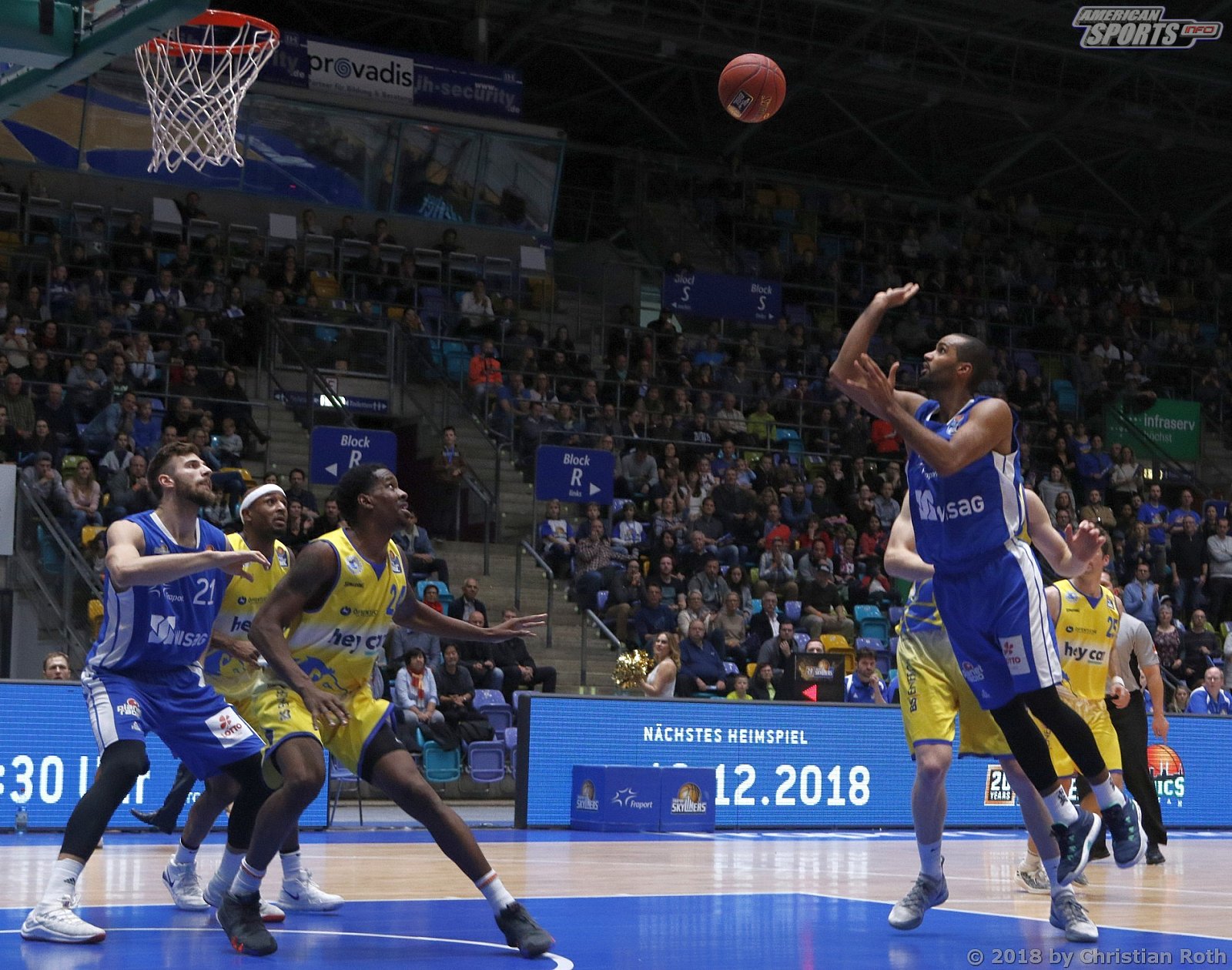 BBL: Fraport Skyliners Frankfurt vs Basketball Löwen Braunschweig 82:77 24.11.2018