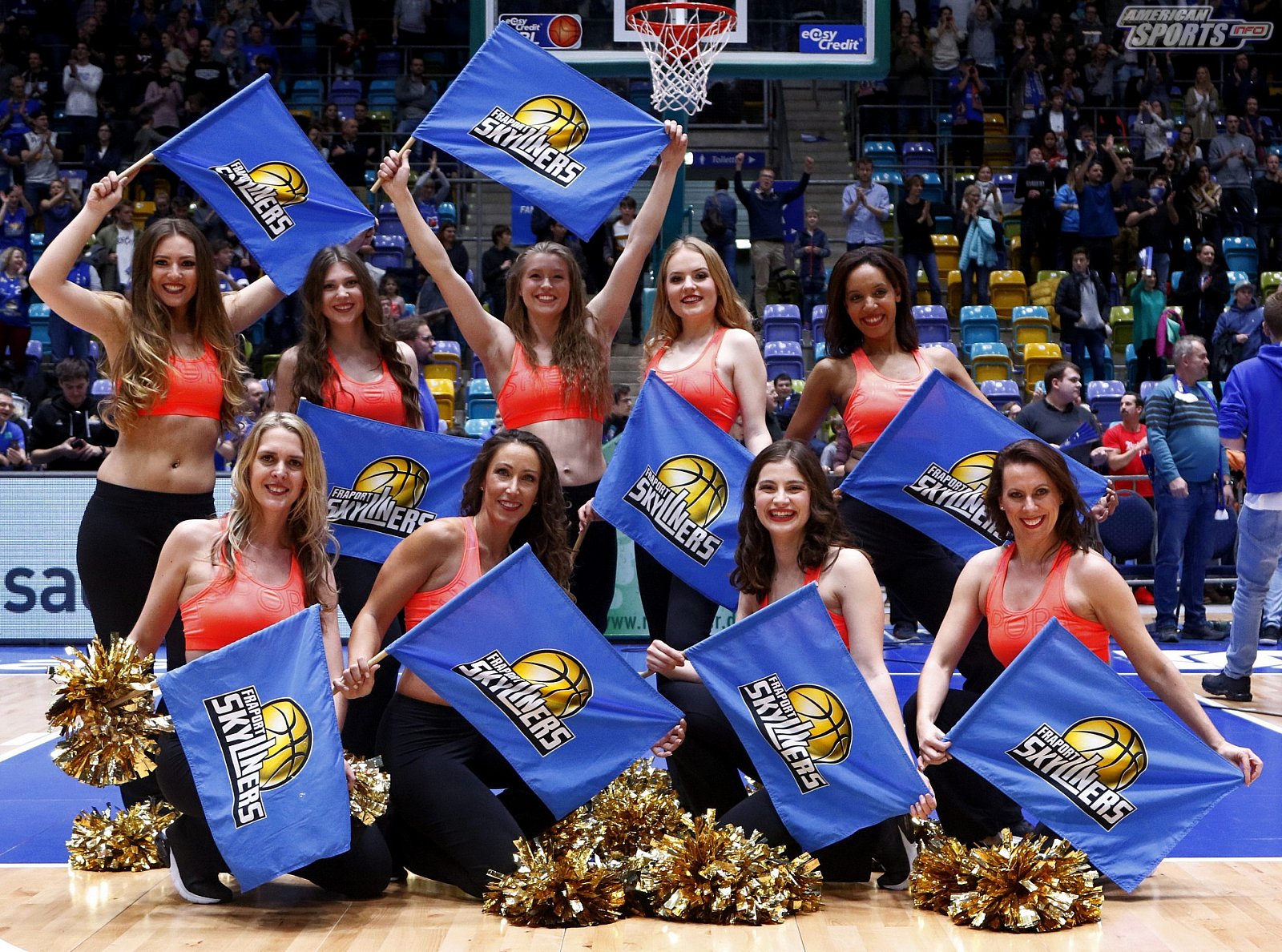 Das Frankfurt Skyliners Danceteam beim BBL Heimspiel gegen EWE Baskets Oldenburg am 27.01.2019