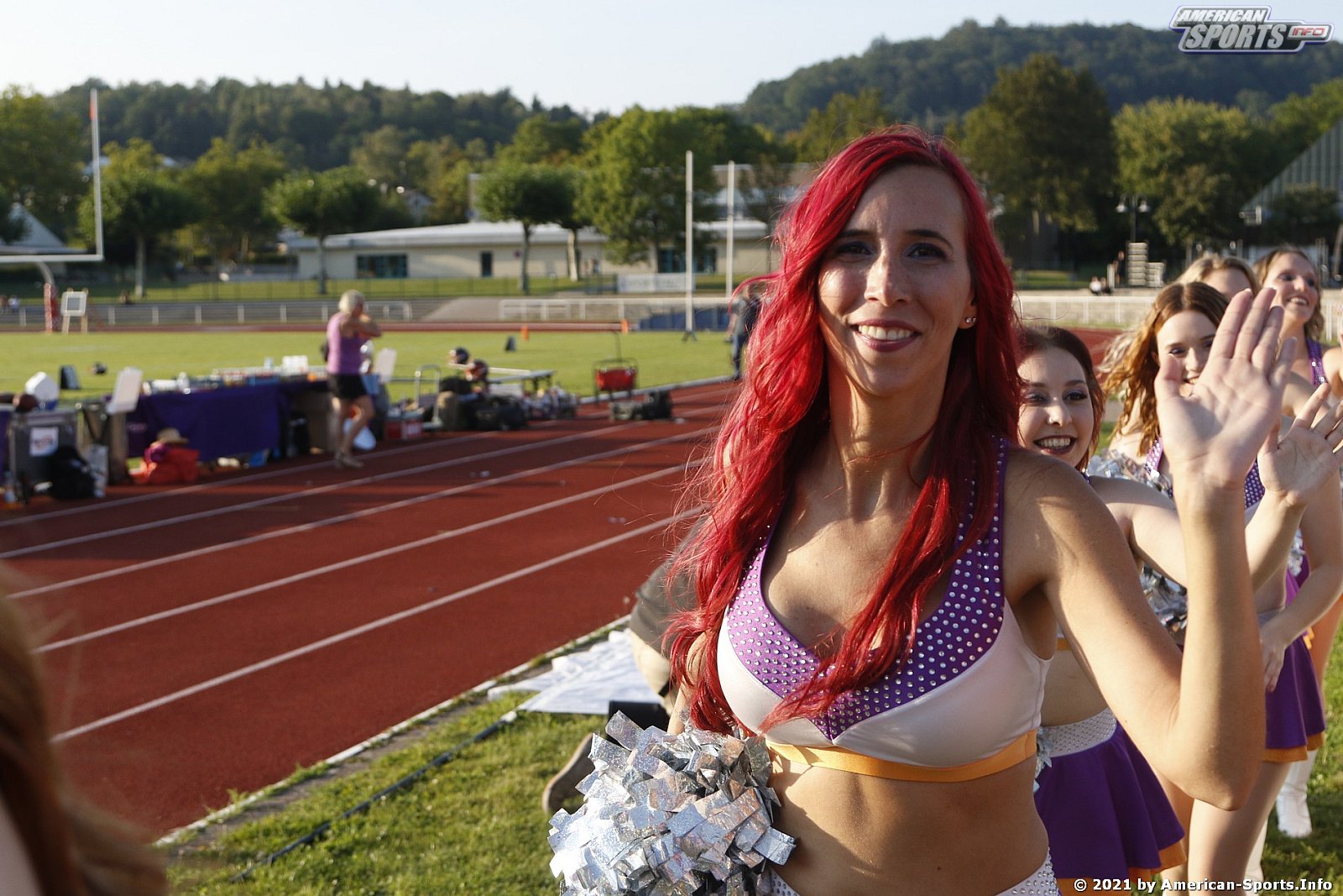 Die Frankfurt Universe Cheerleader beim Auswärtsspiel in Marburg am 05.09.2021