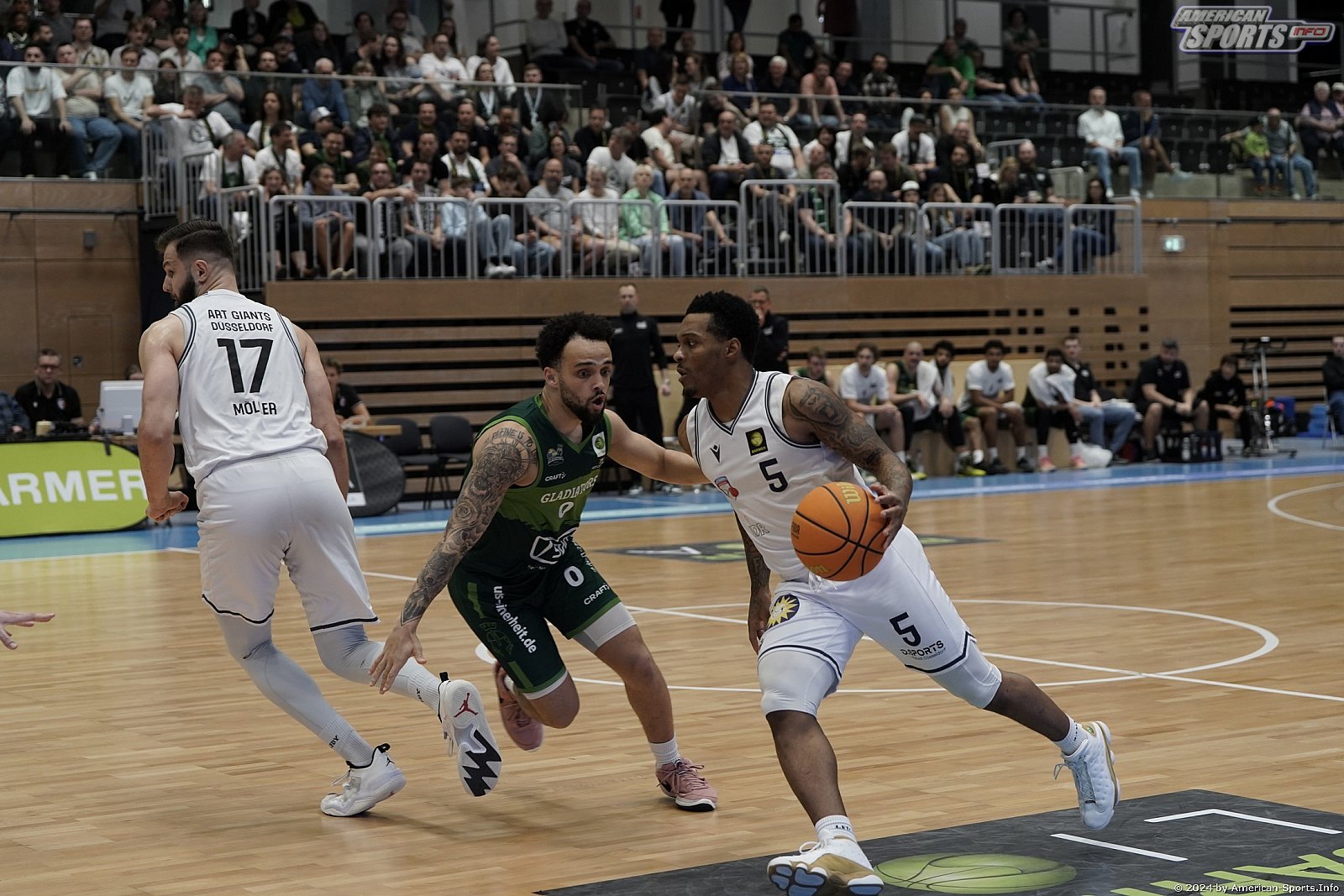 ProA: ART Giants Düsseldorf vs.  Römerstrom Gladiators Trier 73:74 13.04.2024