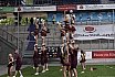 ELF: Die Pyromaniacs Cheerleader beim Spiel Rhein Fire vs Hamburg SeaDevils am 15.06.2025