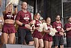 Die Pyromaniacs und die Flight Crew beim Heimspiel von Rhein Fire gegen Berlin Thunder am 27.07.2025