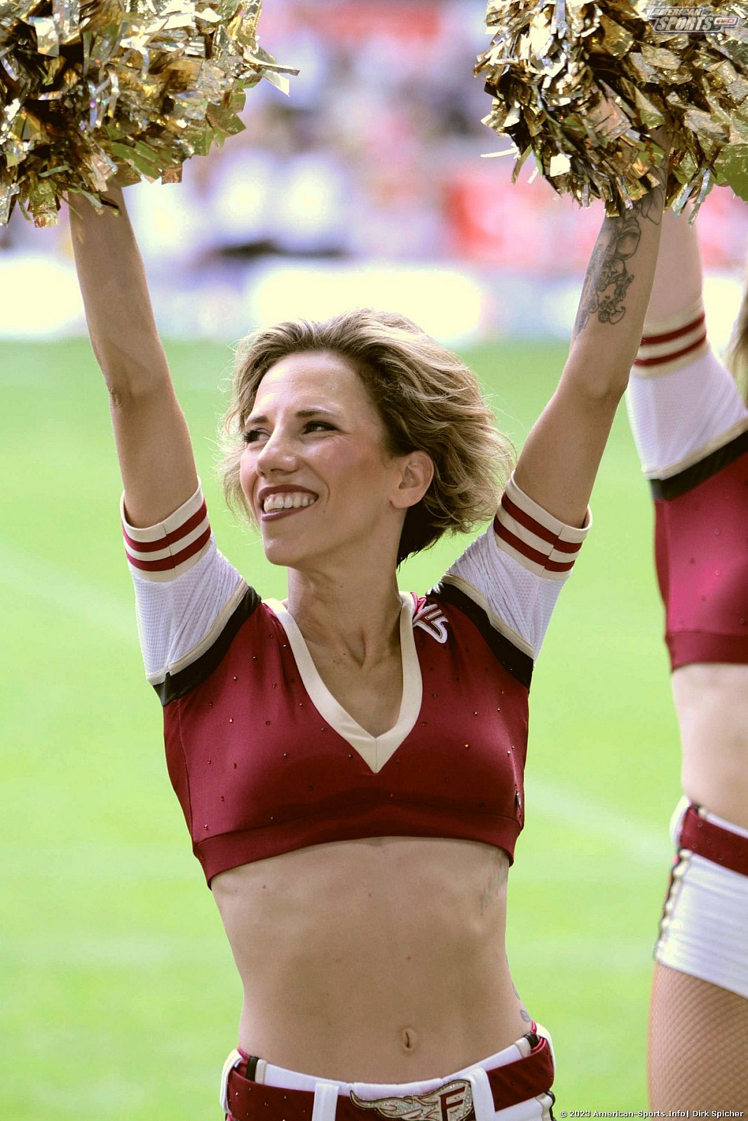 Die Cheerleader beim Spiel Rhein Fire vs Cologne Centurions am 23.07.2023