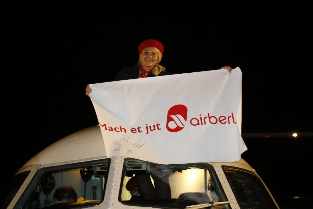 Letzter Flug der Airberlin in Düsseldorf